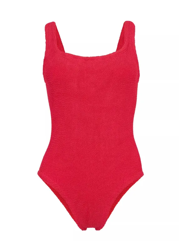 Classic Square Neck Swim Red sold by Sand Dollar