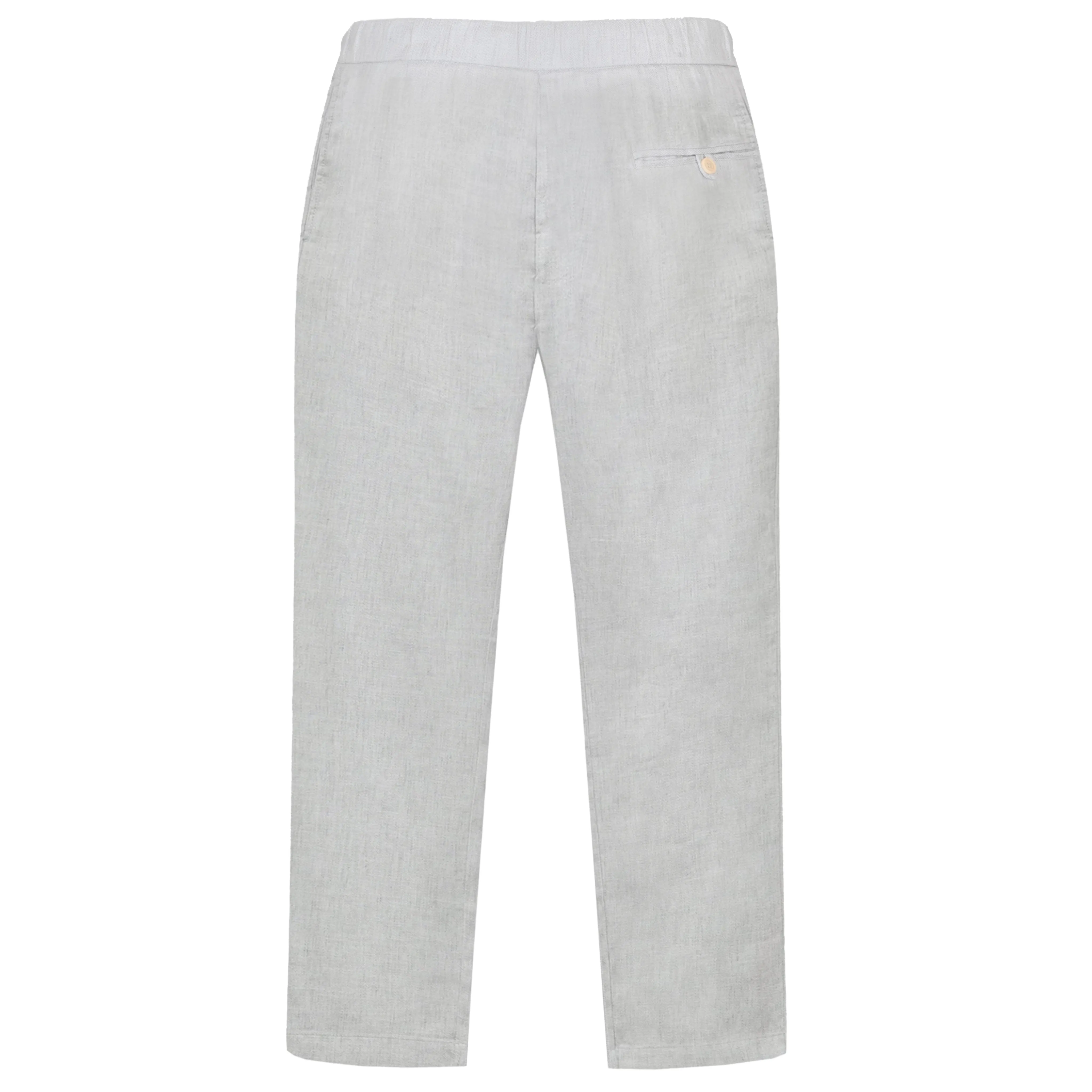 Oscar Linen Chinos Light Melange Grey sold by Sand Dollar product image thumbnail 3