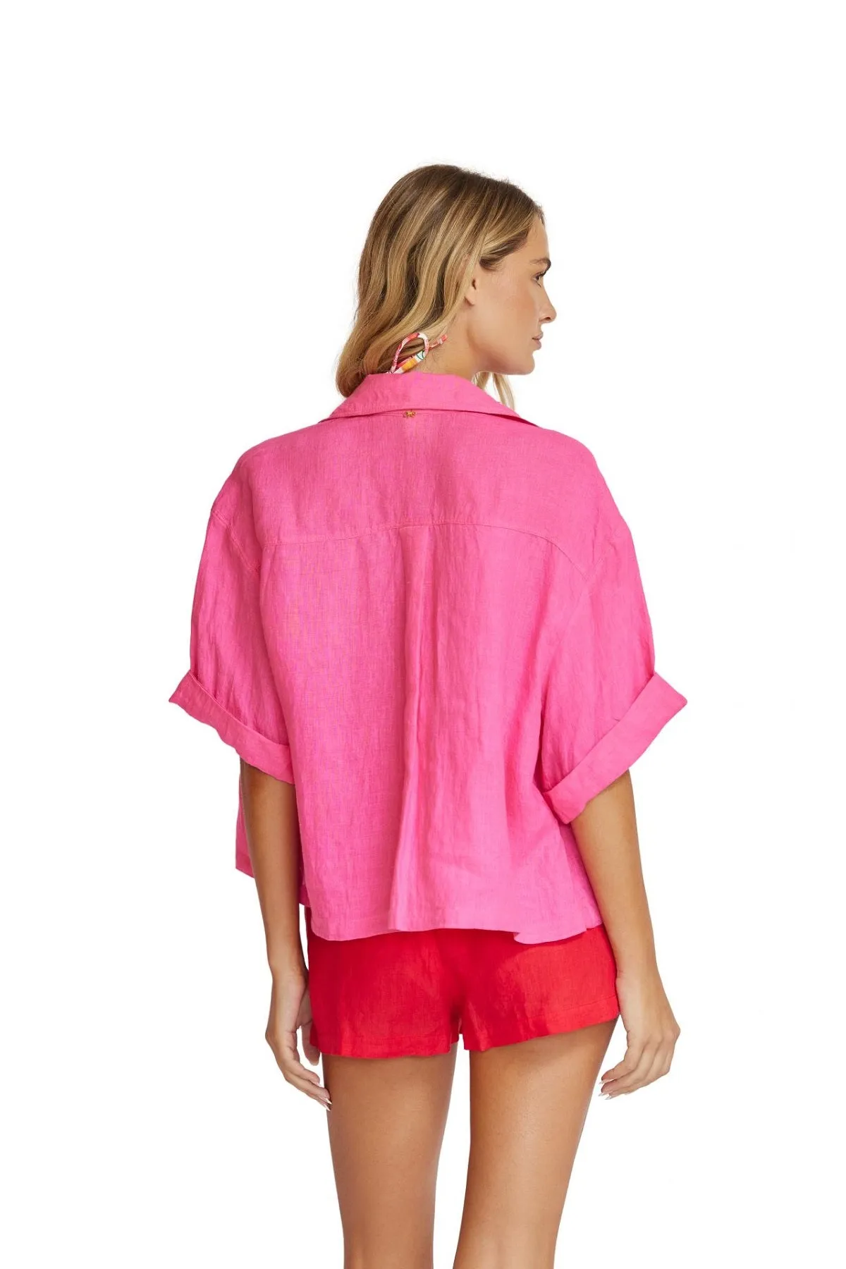 Hot Pink Linen Top sold by Sand Dollar product image thumbnail 4