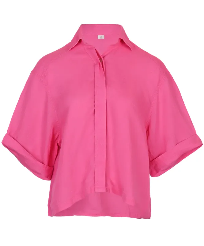 Hot Pink Linen Top sold by Sand Dollar