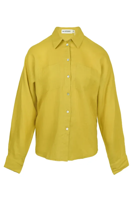 Pear Linen Shirt sold by Sand Dollar