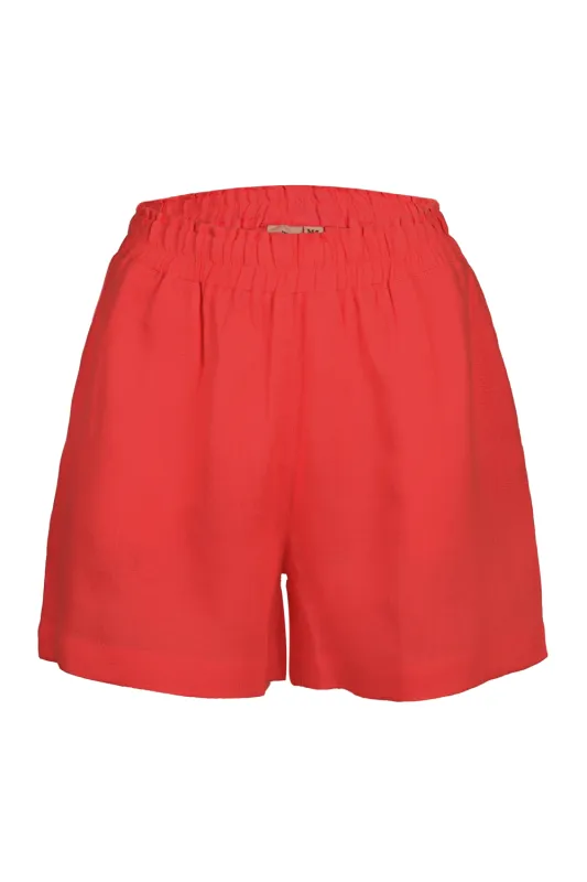 Red Linen Shorts made by Sand Dollar