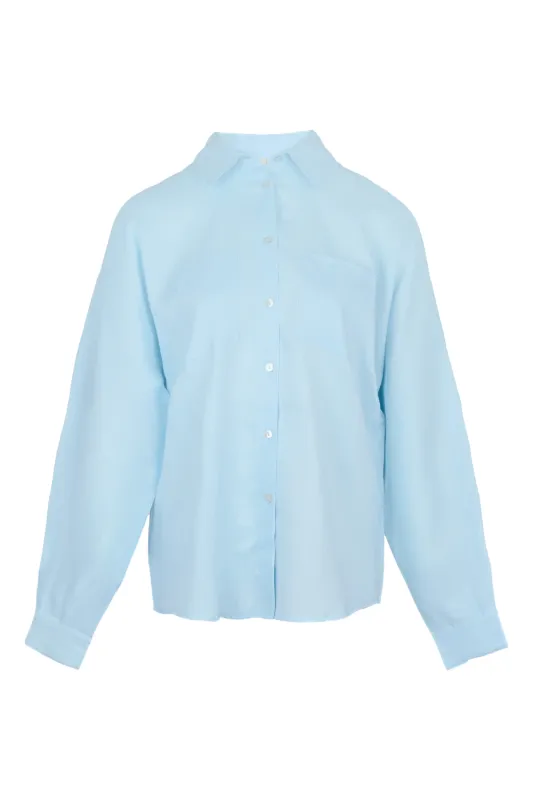 Light Blue Linen Shirt sold by Sand Dollar