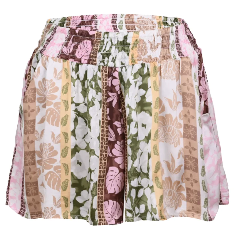 Pacific Tropical Satin Printed Shorts sold by Sand Dollar