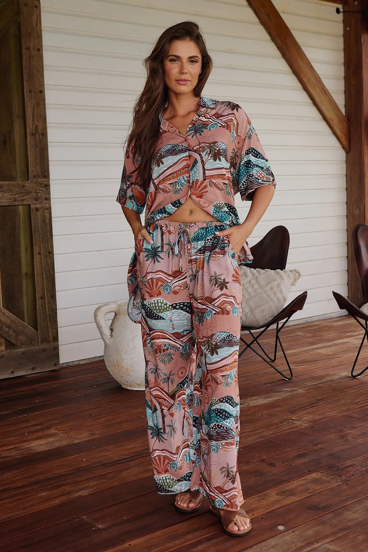 Lakeside Serenity Print Cici Pant sold by Sand Dollar product image thumbnail 2