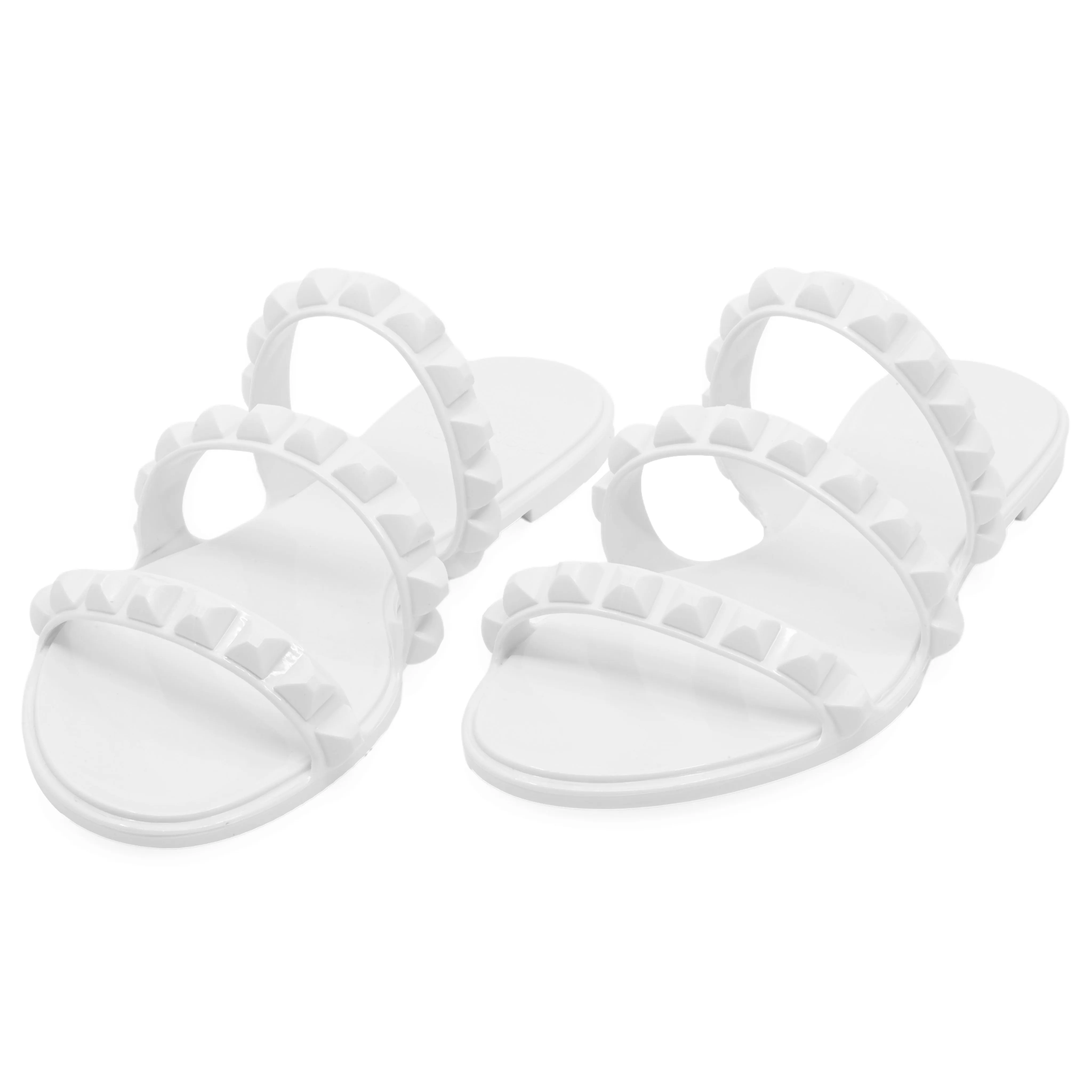 Maria 3 Strap Flat Sandal White sold by Sand Dollar product image thumbnail 2