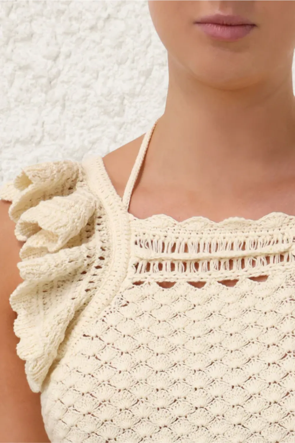 Waverly Crochet Halter Top Cream sold by Sand Dollar product image thumbnail 2