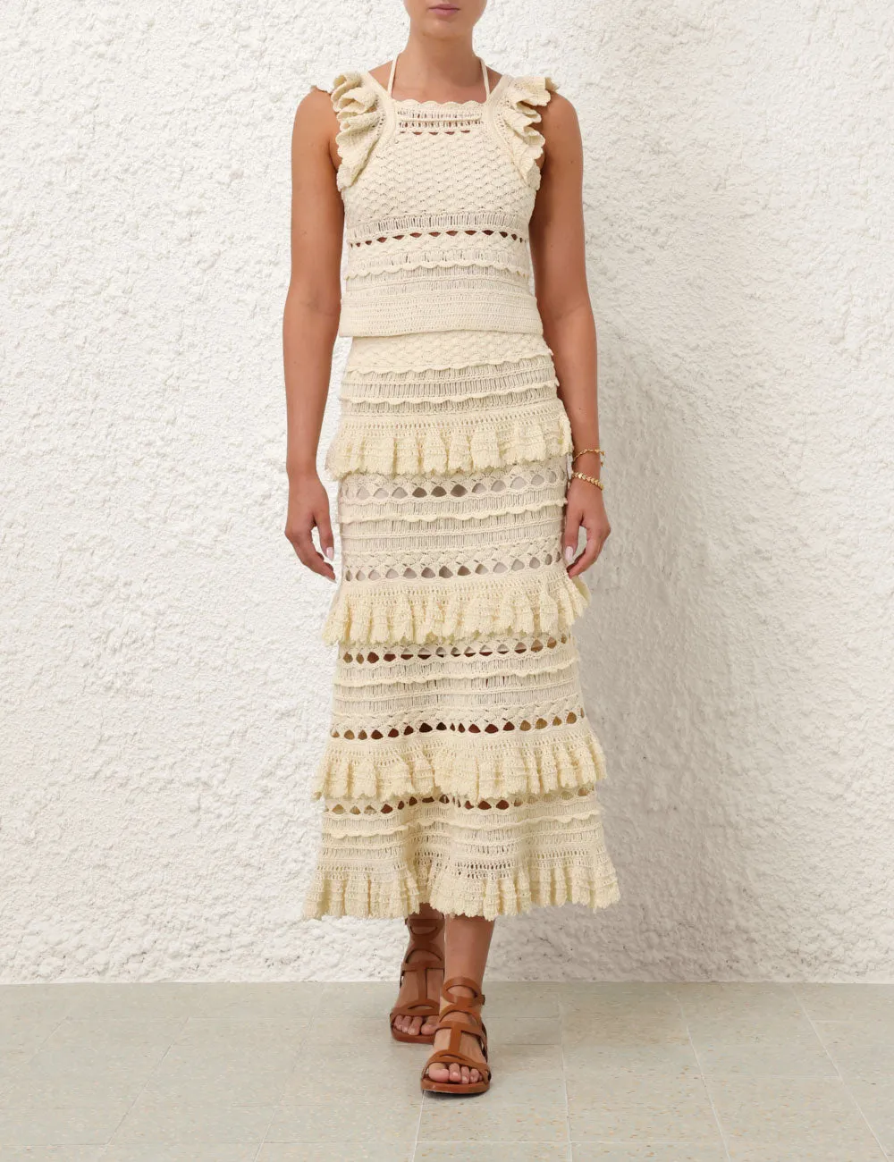 Waverly Crochet Halter Top Cream sold by Sand Dollar product image thumbnail 5