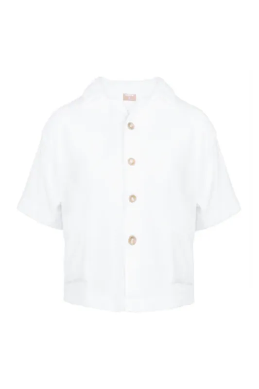 Boxy Shirt Bianco sold by Sand Dollar