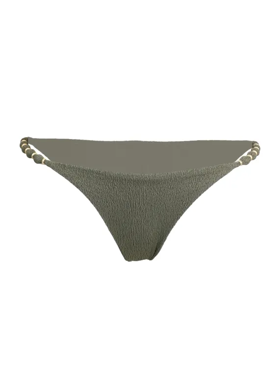 Firenze Beads Cheeky Bikini Bottom Green made by Vix