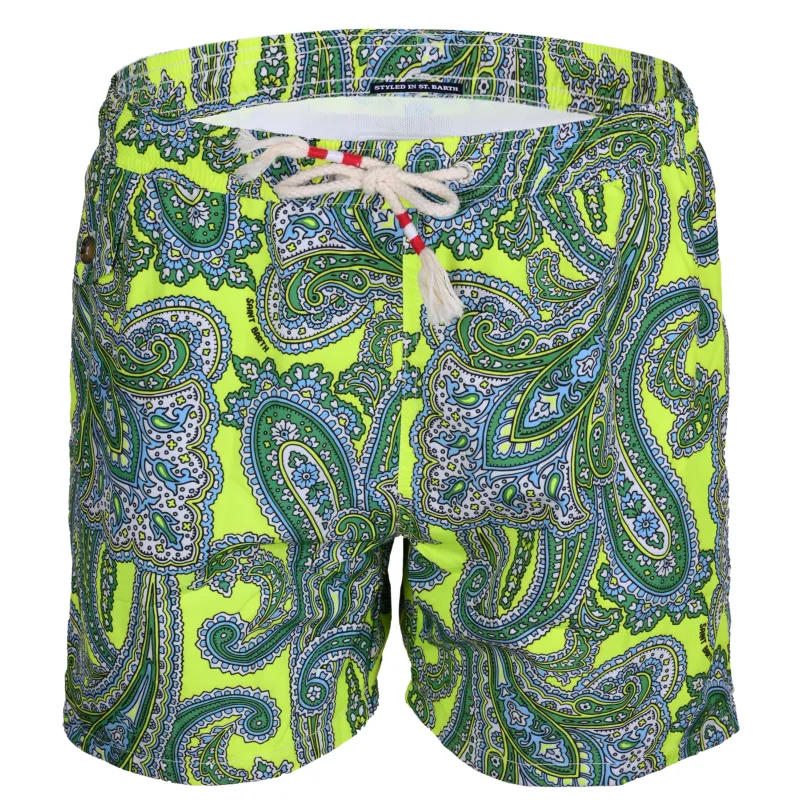 Lighting Cachemire Vibe Neon Yellow Mix Mens Swimshorts sold by Sand Dollar