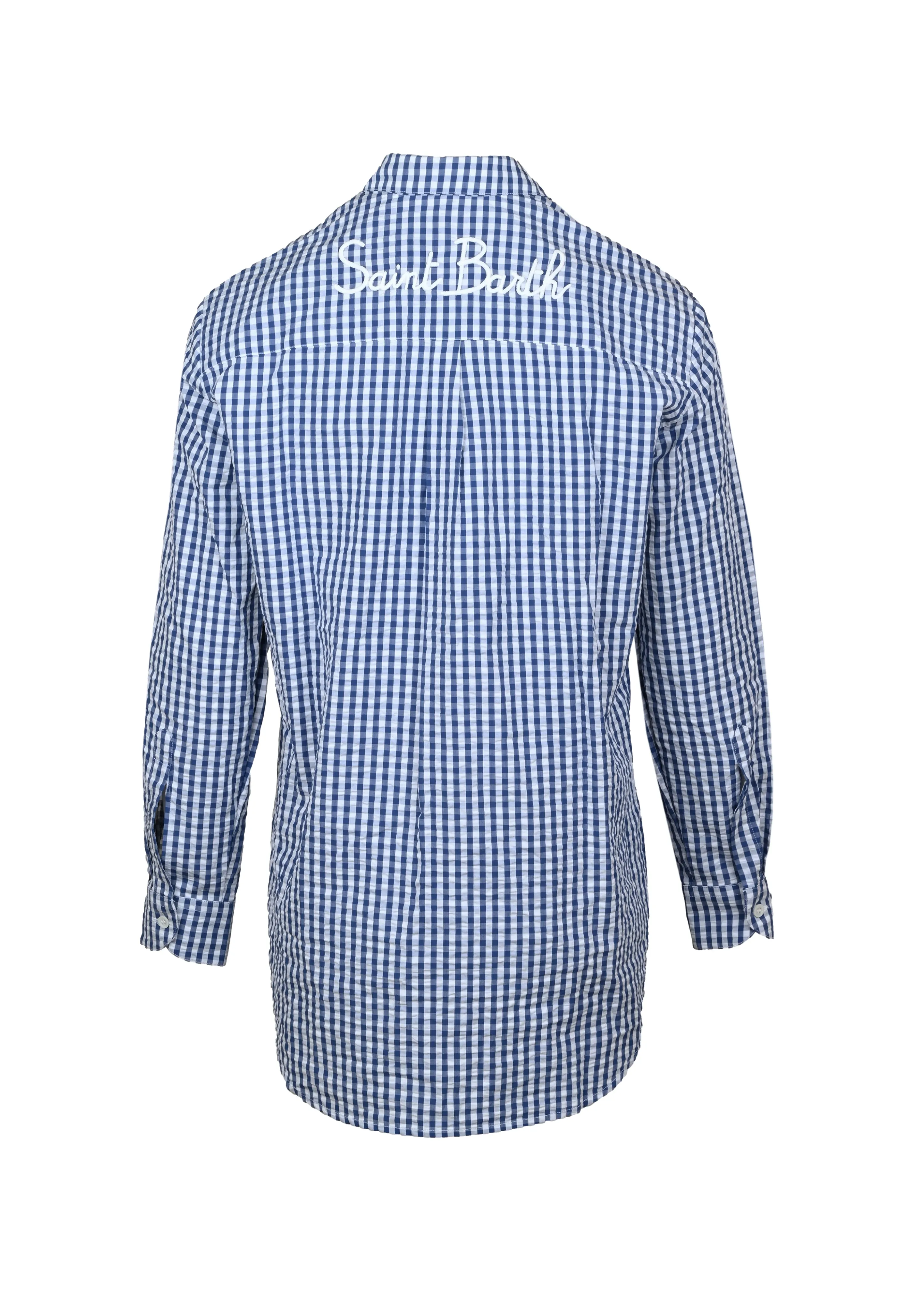 Brigitte Shirt Seersucker Vichy Gingham Blue sold by Sand Dollar product image thumbnail 2