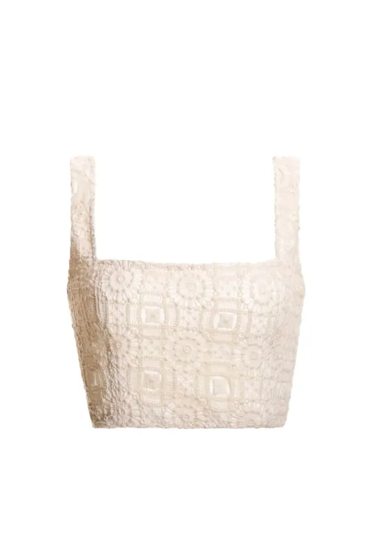 Jardim Kosia Crop Top Beige sold by Sand Dollar