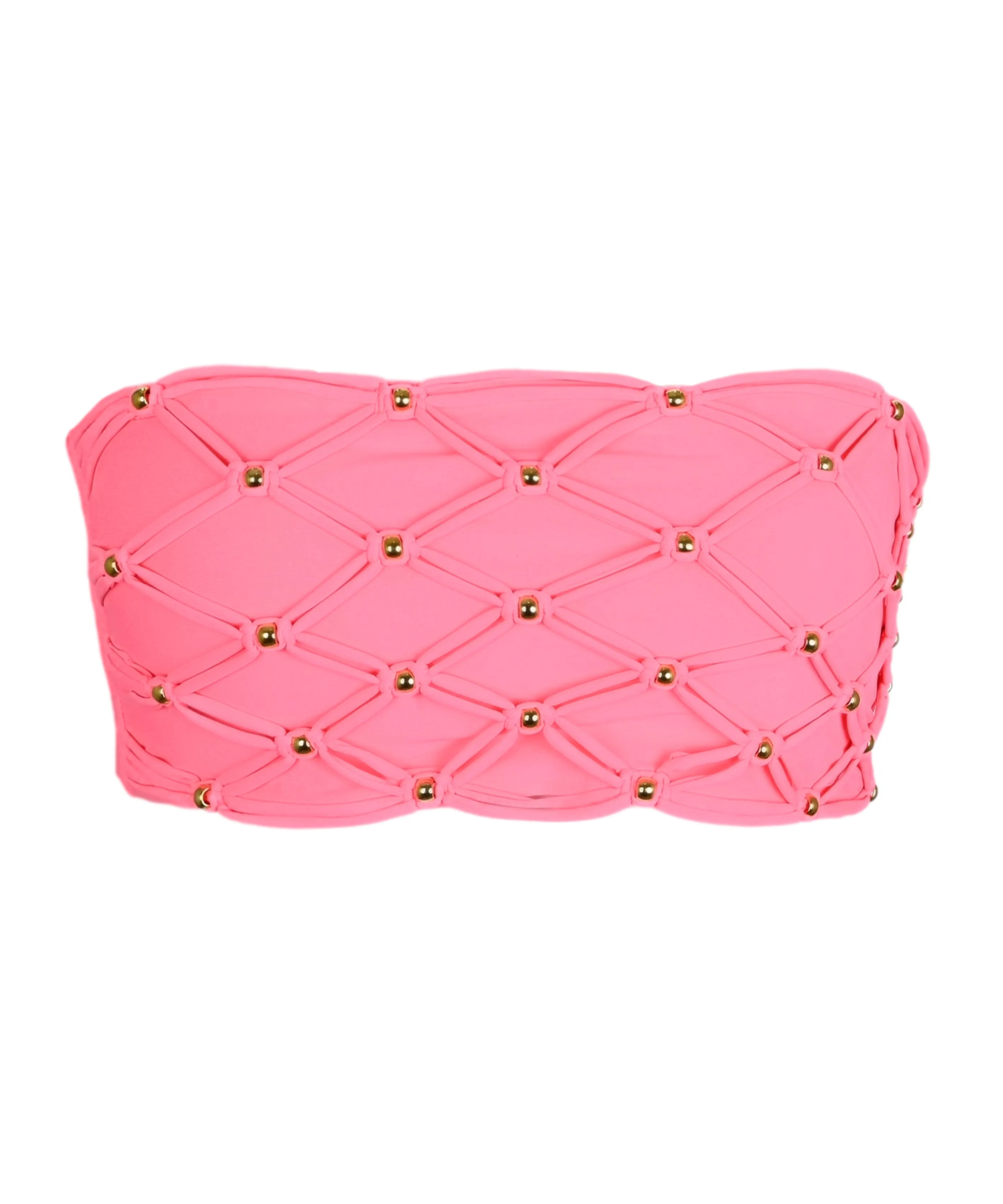 Beaded Brynn Bandeau Bikini Top Gelato sold by Sand Dollar