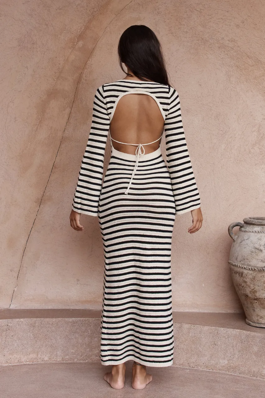 Cherie Knit Maxi Dress Sand/Black sold by Sand Dollar product image thumbnail 5