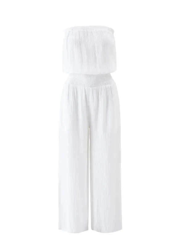 Naomi Jumpsuit White sold by Sand Dollar