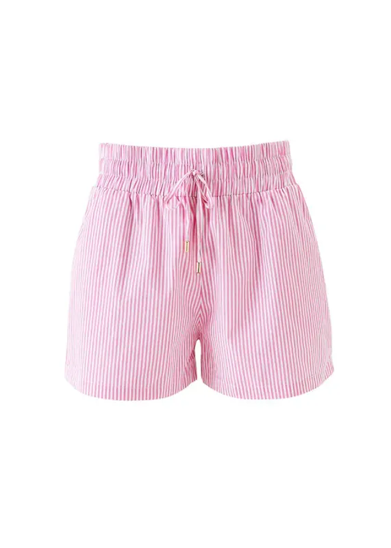 Annie Shorts Pink Stripe sold by Sand Dollar