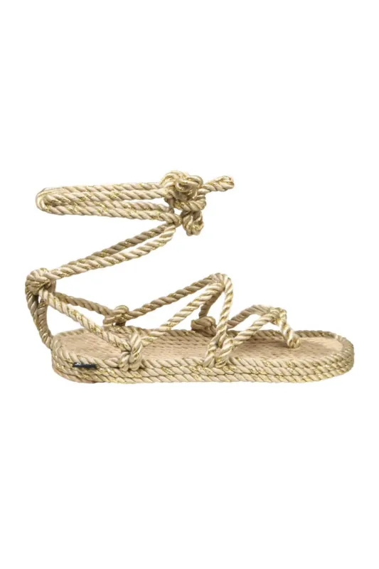 Romano Beige & Sparkling Gold Sandals sold by Sand Dollar