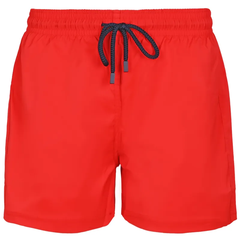 Men Fitted Stretch Swim Short Red sold by Sand Dollar