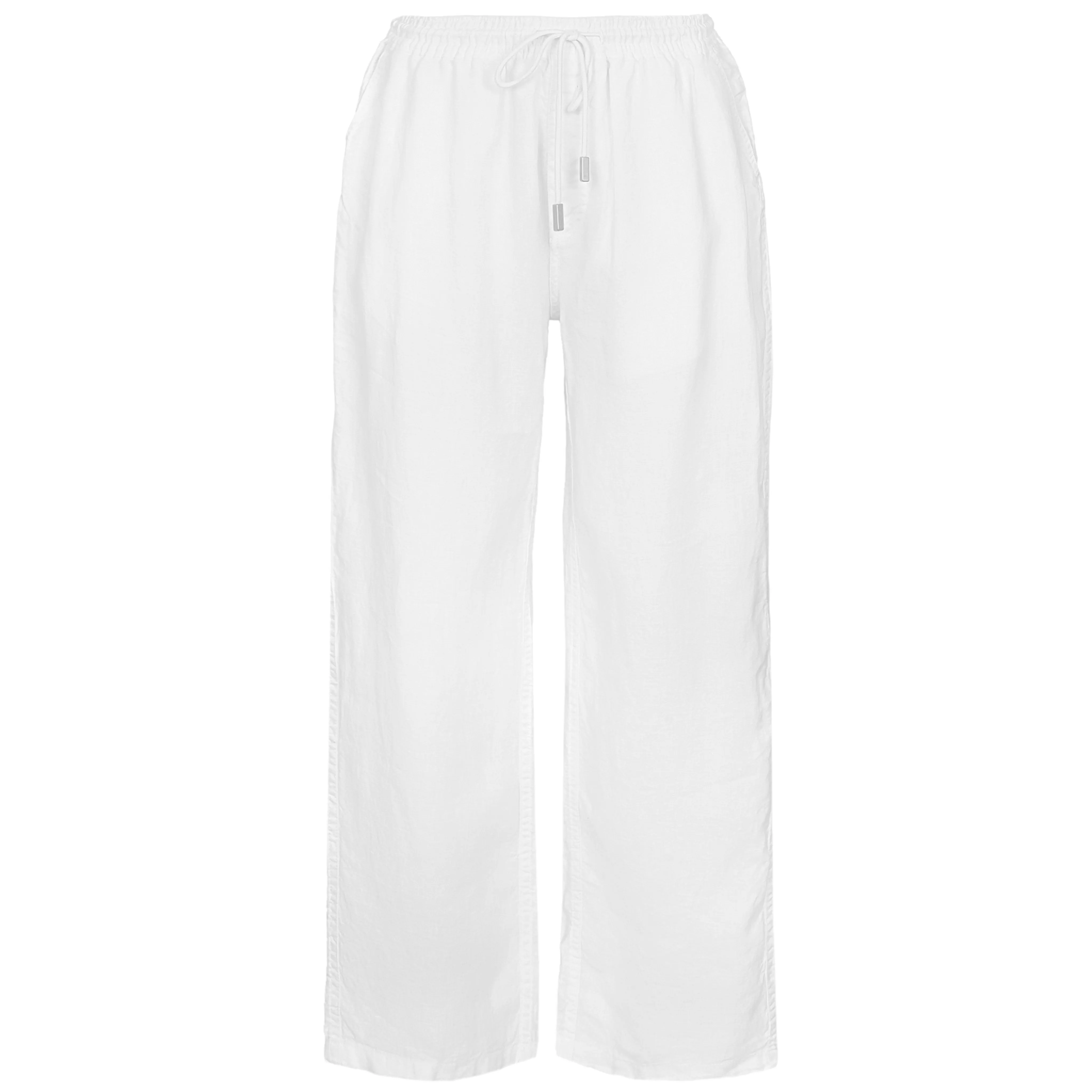 Men Linen Pant Solid White sold by Sand Dollar