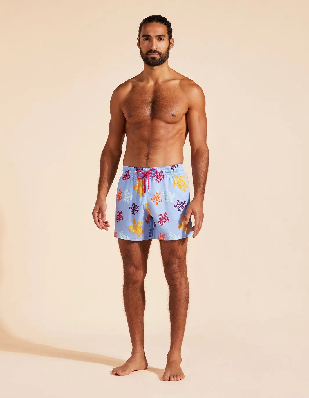 Men Swim Shorts Blue Tortues Multicolores sold by Sand Dollar product image thumbnail 2