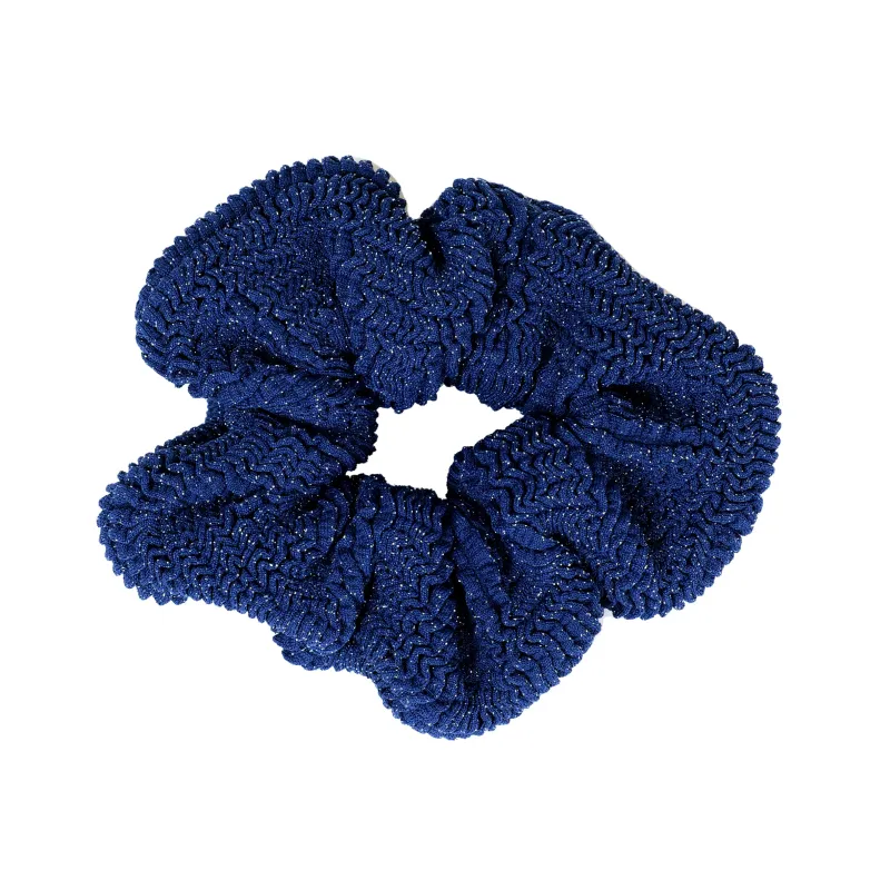 Scrunchie Navy/Silver made by Hunza G