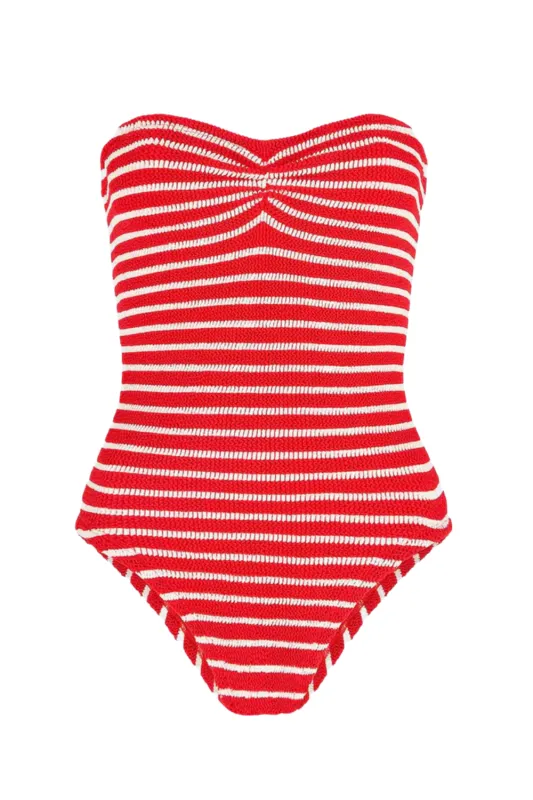 Brooke Swim Red/White sold by Sand Dollar