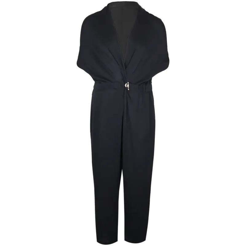 Overlap Neckline Jumpsuit Black sold by Sand Dollar