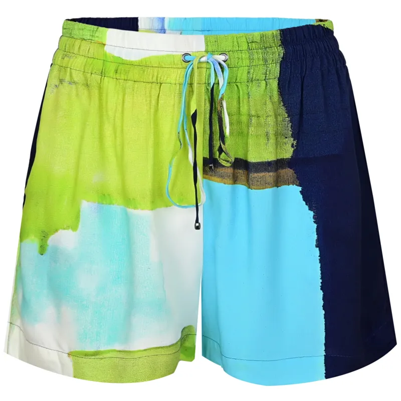 Elastic Waist Shorts Bleue made by Sand Dollar