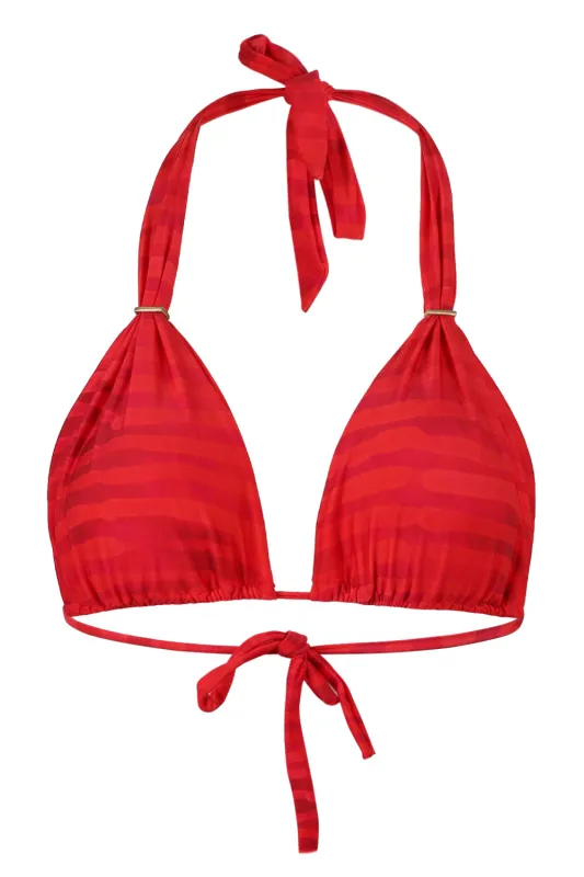 Adjustable Halter Bikini Top Stripe Flora sold by Sand Dollar