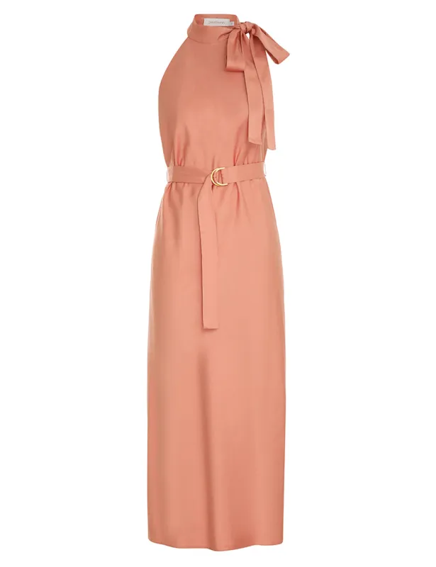 Neck Tie Halter Dress Lipstick sold by Sand Dollar