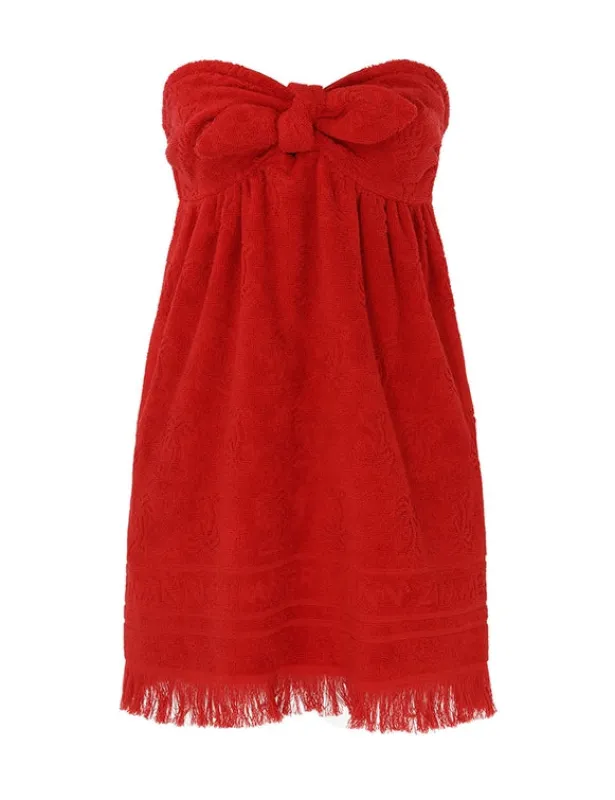 Alight Towelling Mini Dress in Red sold by Sand Dollar