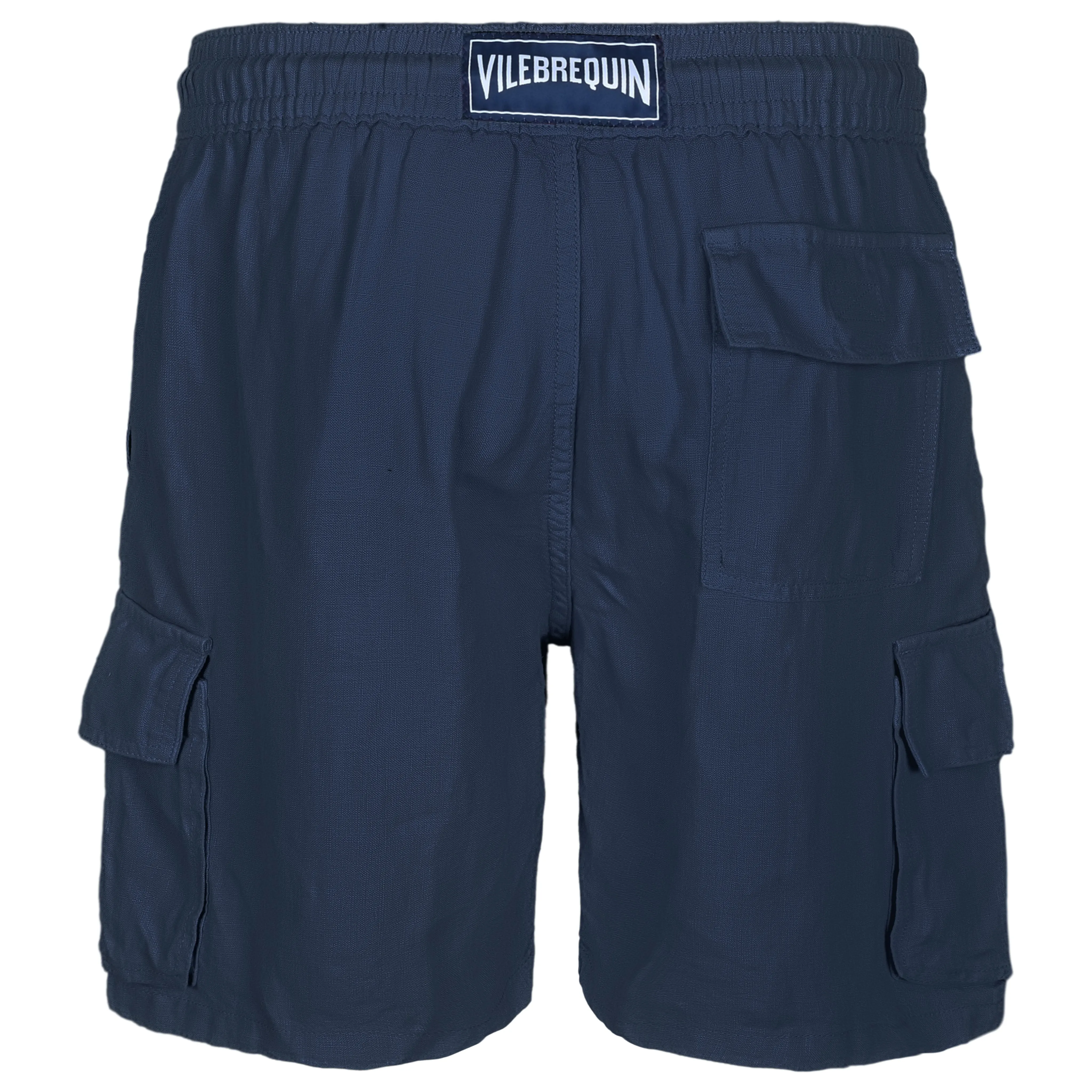 Men Linen Bermuda Short Cargo Pockets Navy sold by Sand Dollar product image thumbnail 3