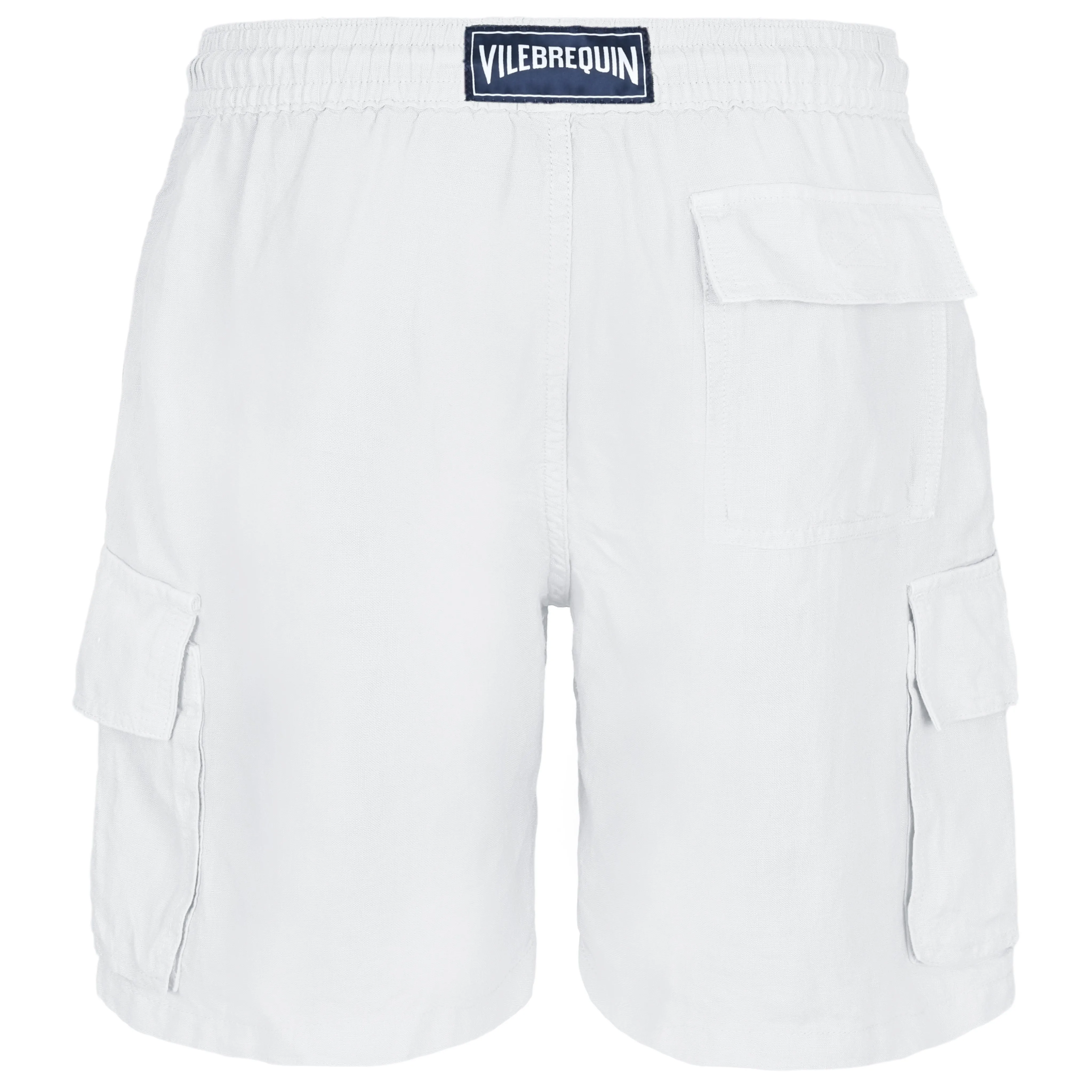 Men Linen Bermuda Short Cargo Pockets White sold by Sand Dollar product image thumbnail 3