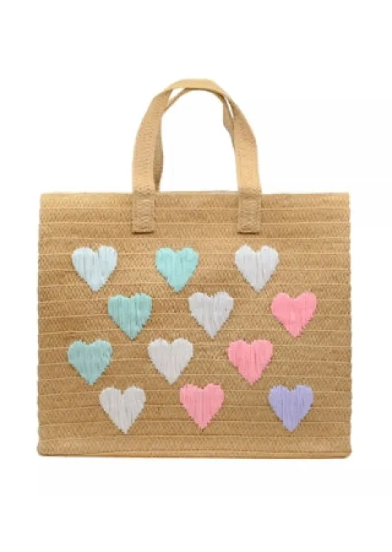 Be Mine Tote Bag Sand Mint Rainbow made by Sand Dollar