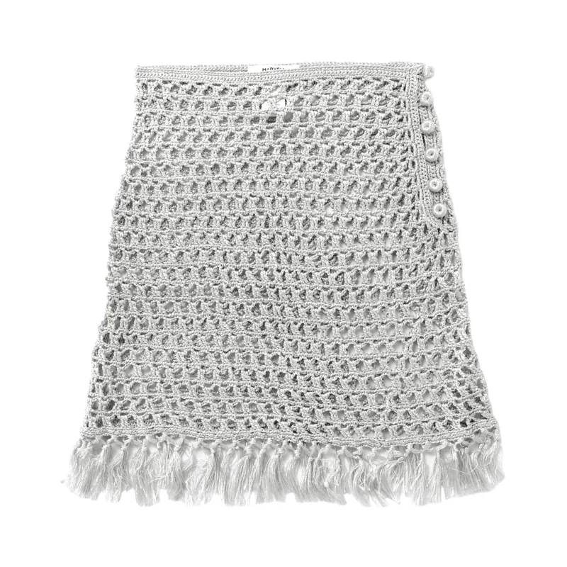 Marysia Crochet Mini Skirt Silver made by Sand Dollar