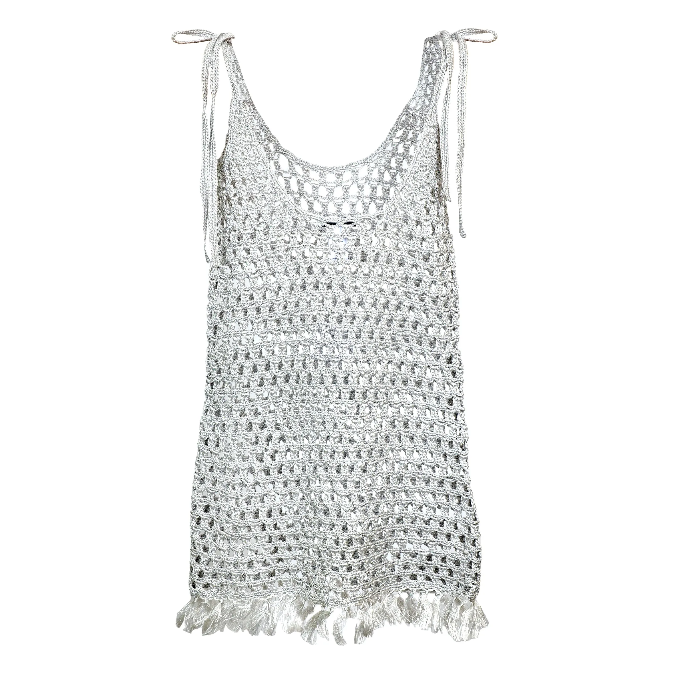Marysia Crochet Mini Dress Silver sold by Sand Dollar product image thumbnail 2