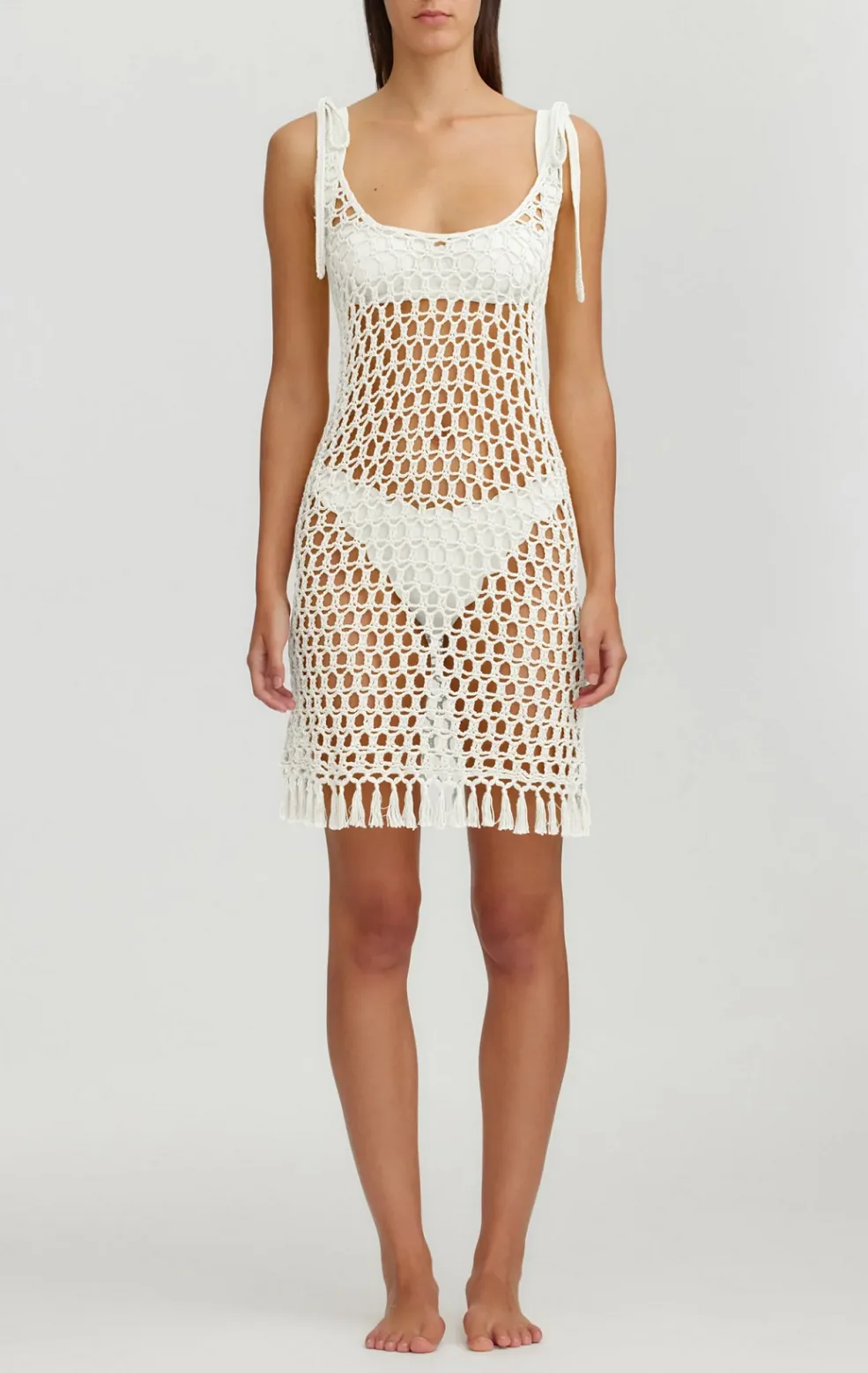 Marysia Crochet Mini Dress Natural sold by Sand Dollar product image thumbnail 3
