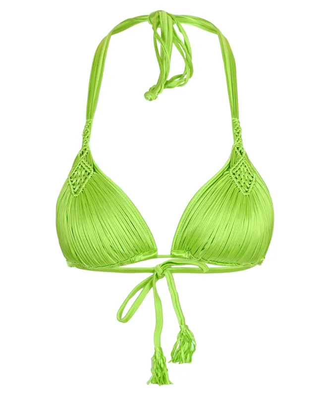 Lime Mila Triangle Bikini Top sold by Sand Dollar