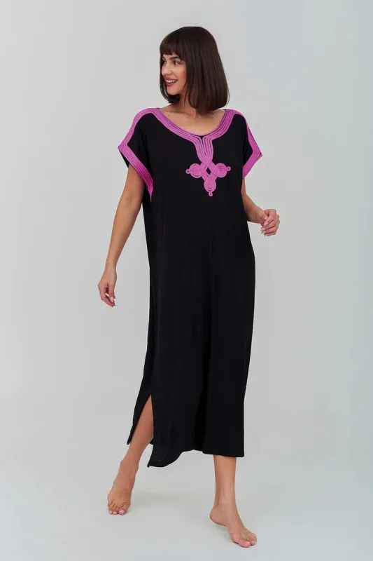 Gaia Beach Kaftan Black made by Pitusa