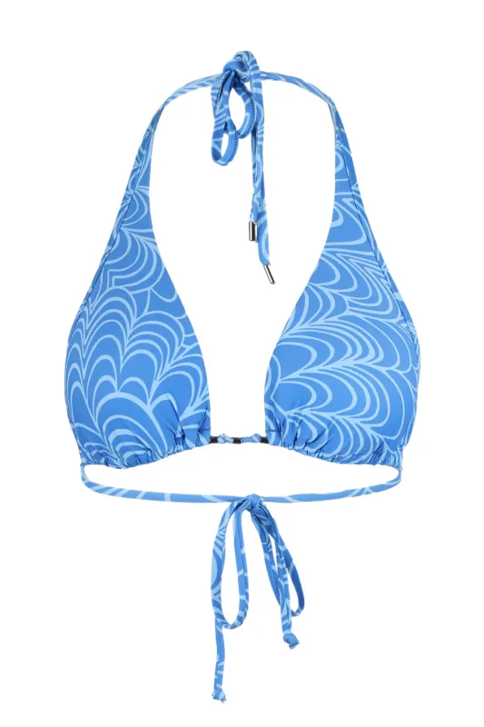 Seychelles Longline Slide Tri Top Azure made by Seafolly