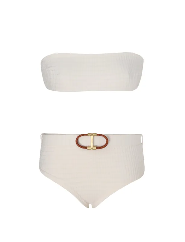 Alight Textured Boyleg Bikini Ivory Texture sold by Sand Dollar