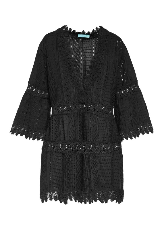Victoria Short Kaftan Black sold by Sand Dollar