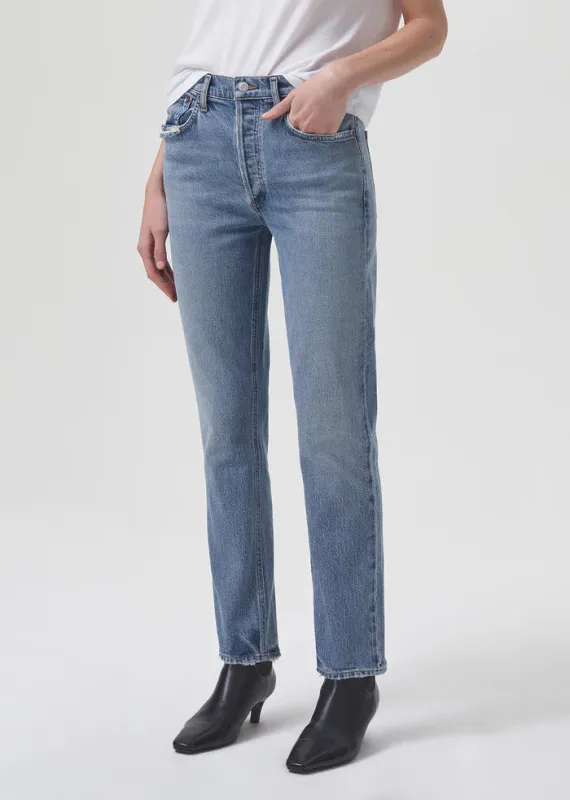 Riley High Rise Straight Long In Quiver sold by Sand Dollar