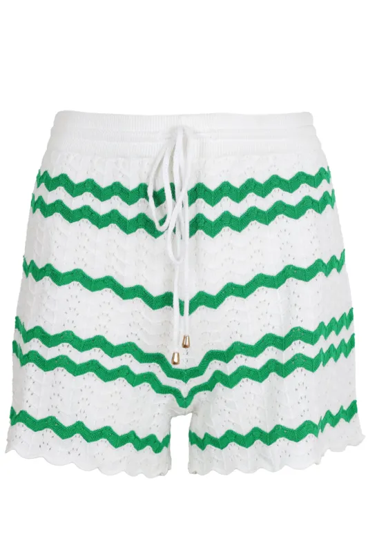 Caprice Short White/Green sold by Sand Dollar