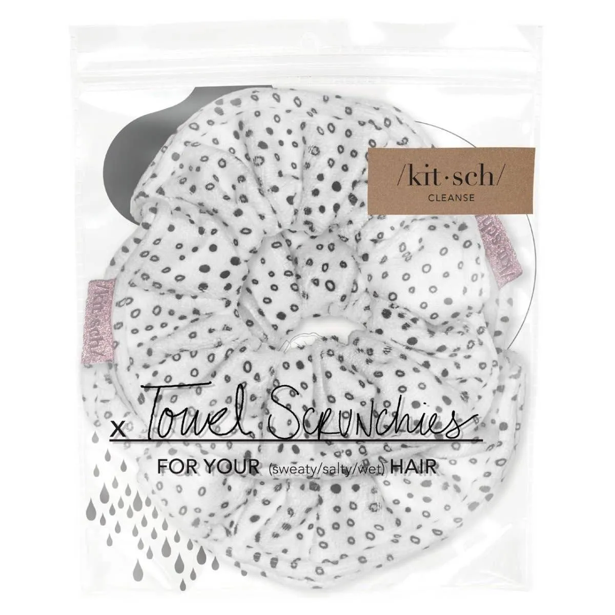 Microfiber Towel Scrunchies 2pcs Micro Dot sold by Sand Dollar product image thumbnail 3