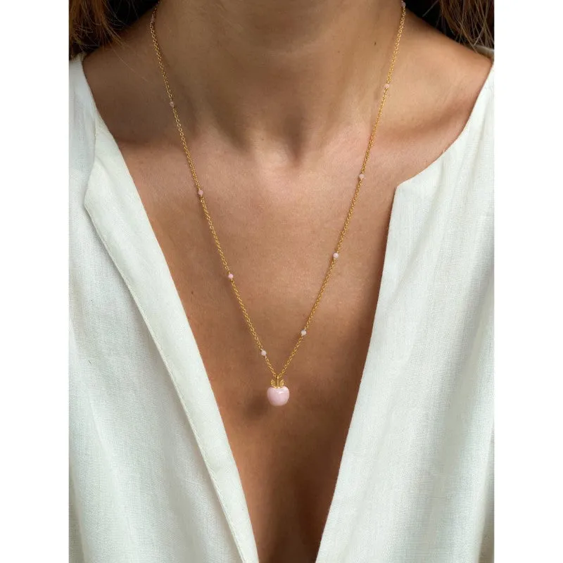 Lilibet Pink Apple Necklace sold by Sand Dollar