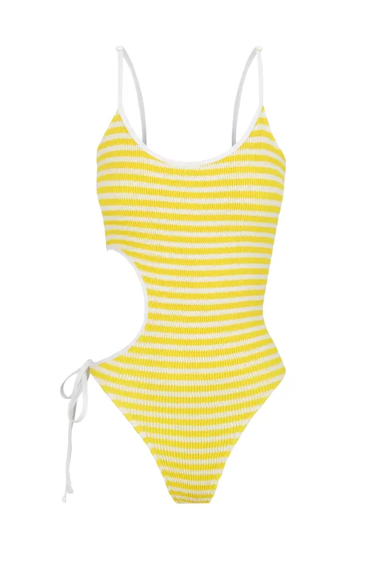 Cascade Maillot Sunshine Stripe sold by Sand Dollar