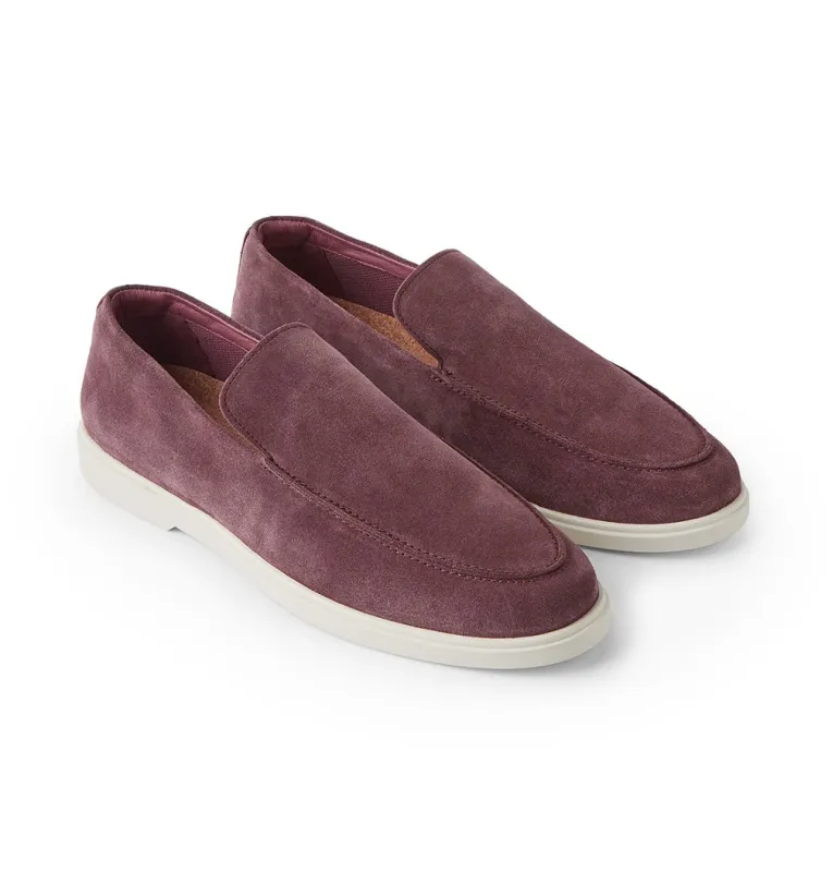 Miguel Suede Loafers - Garnet sold by Sand Dollar