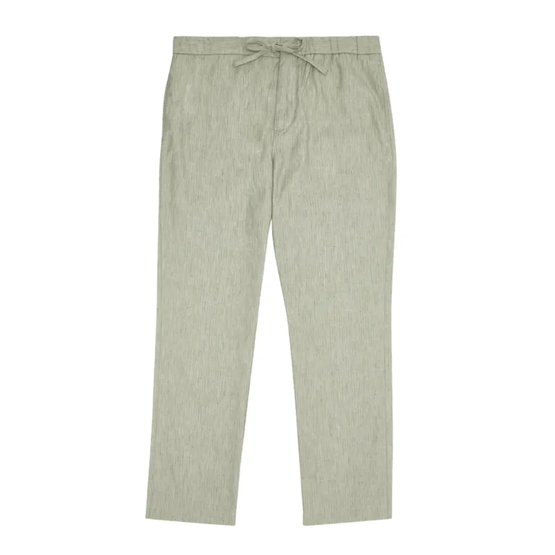 Men’s Oscar STR Linen Chinos - Pastel Green sold by Sand Dollar